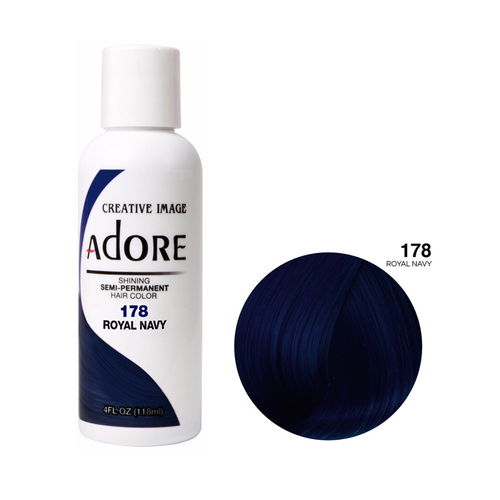 Adore Semi Permanent Hair Colour - 178 Royal Navy 118ml