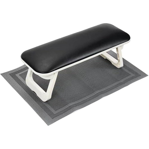 Arm Rest Foldable Nail Hand Pillow Manicure Table PU Leather Cushion Black