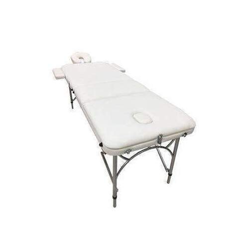 Massage bed - Portable white aluminium