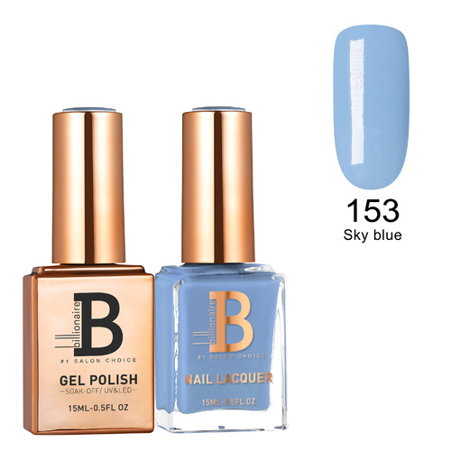 Billionaire Gel & Lacquer Duo - 153 Sky Blue 15ml