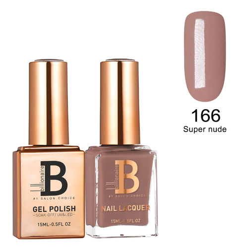 Billionaire Gel & Lacquer Duo - 166 Super Nude 15ml