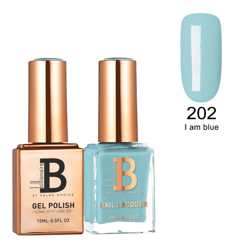 Billionaire Gel & Lacquer Duo - 202 I am Blue 15ml