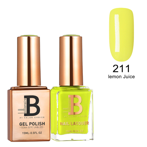 Billionaire Gel & Lacquer Duo - 211 Lemon Juice 15ml