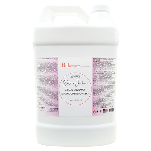 Billionaire - Nail Acrylic Dip & Ombre Monomer Liquid (No MMA) Pink- 1 Gallon