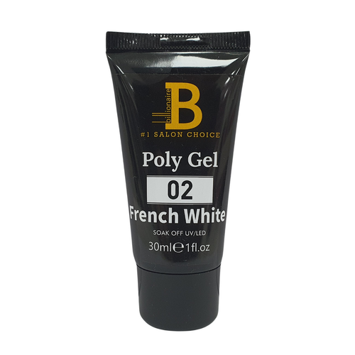 Billionaire Acrylic Tap UV LED Poly Gel Nail Polish - 02 French White 30ml