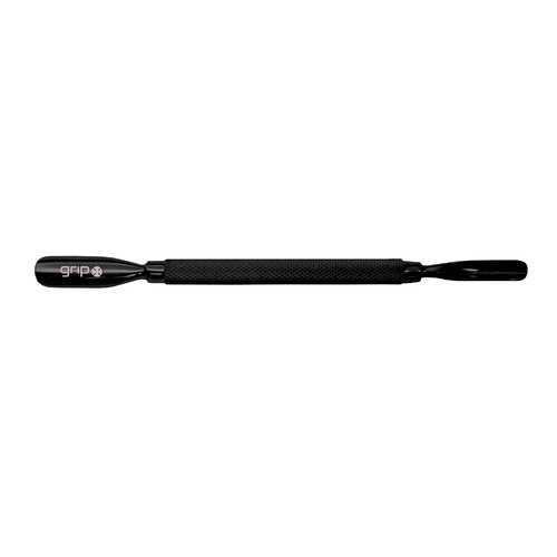 Caronlab Grip Cuticle Pusher B6 (Matte Black, Double Ended Spoon)
