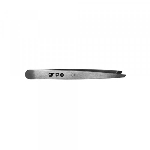Caronlab Grip Slanted Tip Tweezer S1 (Stainless Steel)