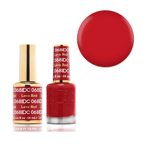 DND 068 Lava Red - DC Collection Gel & Lacquer Duo 18ml