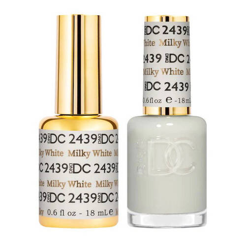 DND 2439 Milky White - DC Sheer Collection Gel & Lacquer Duo 18ml