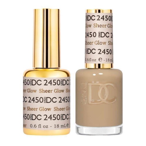 DND 2450 Sheer Glow - DC Sheer Collection Gel & Lacquer Duo 18ml