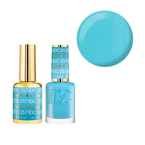 DND 257 Mermaid Blue - DC Collection Gel & Lacquer Duo 18ml