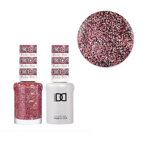 DND 408 Pinky Star - Daisy Collection Gel & Lacquer Duo 15ml