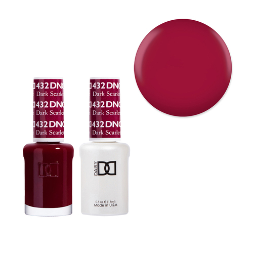 DND 432 Dark Scarlet - Daisy Collection Gel & Lacquer Duo 15ml