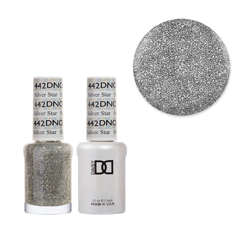 DND 442 Silver Star - Daisy Collection Gel & Lacquer Duo 15ml