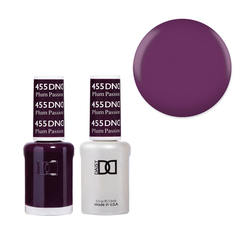 DND 455 Plum Passion - Daisy Collection Gel & Lacquer Duo 15ml