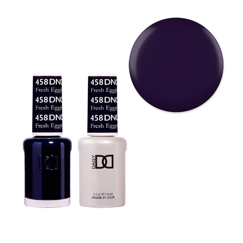 DND 458 Fresh Eggplant - Daisy Collection Gel & Lacquer Duo 15ml