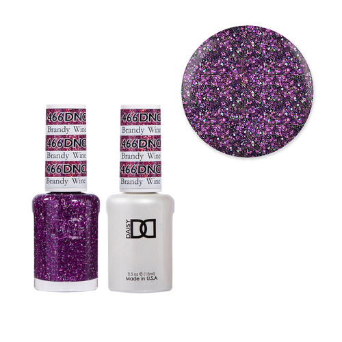 DND 466 Brandy Wine - Daisy Collection Gel & Lacquer Duo 15ml