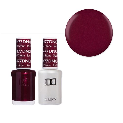 DND 477 Red Stone - Daisy Collection Gel & Lacquer Duo 15ml