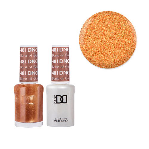 DND 481 Burst of Gold - Daisy Collection Gel & Lacquer Duo 15ml