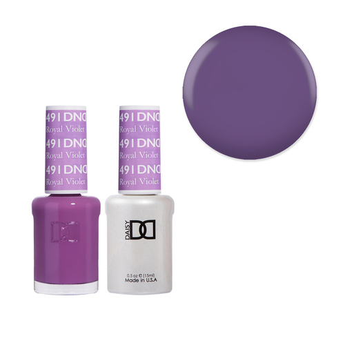 DND 491 Royal Violet - Daisy Collection Gel & Lacquer Duo 15ml