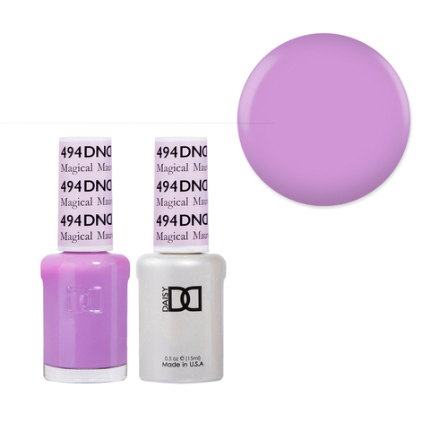 DND 494 Magical Mauve - Daisy Collection Gel & Lacquer Duo 15ml