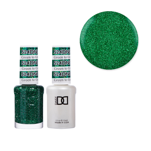 DND 524 Green To Green - Daisy Collection Gel & Lacquer Duo 15ml