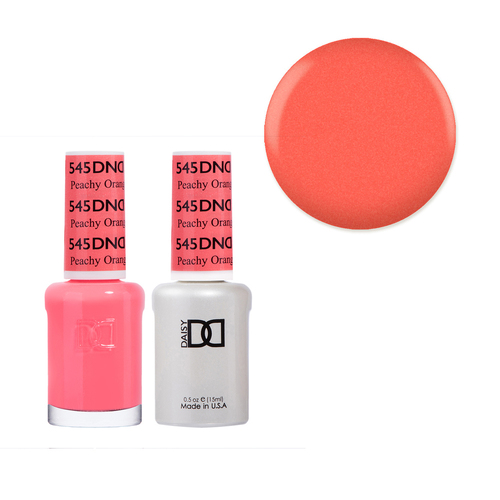 DND 545 Peachy Orange - Daisy Collection Gel & Lacquer Duo 15ml