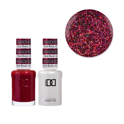 DND 566 Red Rock - Daisy Collection Gel & Lacquer Duo 15ml