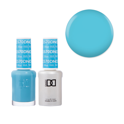 DND 570 Blue Hill - Daisy Collection Gel & Lacquer Duo 15ml