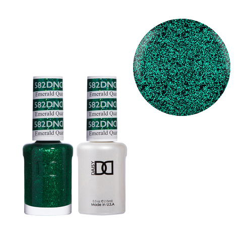 DND 582 Emerald Quartz - Daisy Collection Gel & Lacquer Duo 15ml