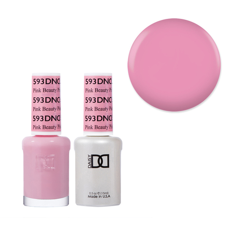 DND 593 Pink Beauty - Daisy Collection Gel & Lacquer Duo 15ml