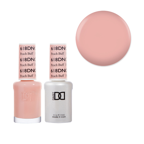 DND 618 Peach Buff - Daisy Collection Gel & Lacquer Duo 15ml