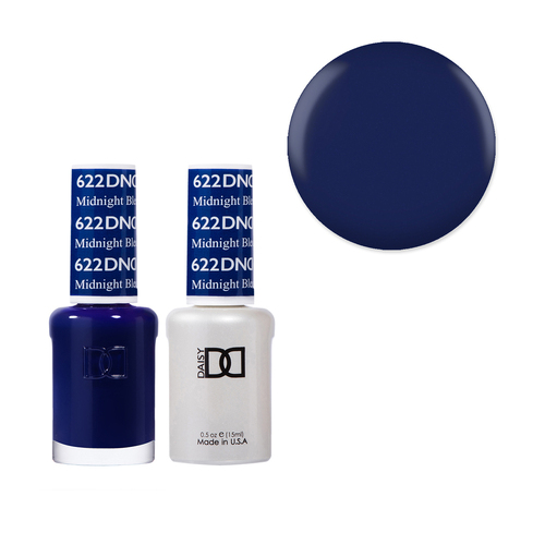 DND 622 Midnight Blue - Daisy Collection Gel & Lacquer Duo 15ml