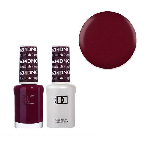 DND 634 Reddish Purple - Daisy Collection Gel & Lacquer Duo 15ml