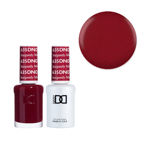 DND 635 Burgundy Mist - Daisy Collection Gel & Lacquer Duo 15ml