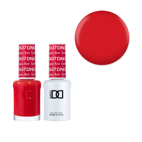 DND 637 Lucky Red - Daisy Collection Gel & Lacquer Duo 15ml