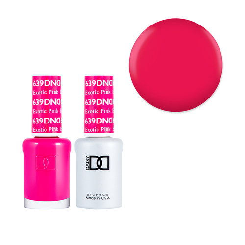 DND 639 Exotic Pink - Daisy Collection Gel & Lacquer Duo 15ml