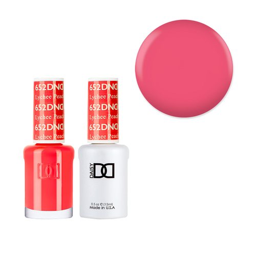 DND 652 Lychee Peachy - Daisy Collection Gel & Lacquer Duo 15ml