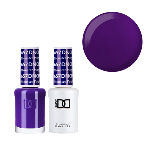 DND 657 Monster Purple - Daisy Collection Gel & Lacquer Duo 15ml