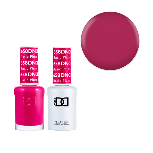 DND 658 Basic Plum - Daisy Collection Gel & Lacquer Duo 15ml