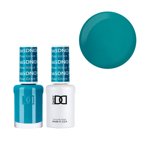 DND 665 Pine Green - Daisy Collection Gel & Lacquer Duo 15ml