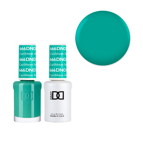 DND 666 Caribbean Sea - Daisy Collection Gel & Lacquer Duo 15ml