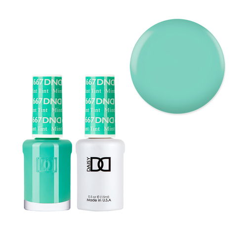 DND 667 Mint Tint - Daisy Collection Gel & Lacquer Duo 15ml