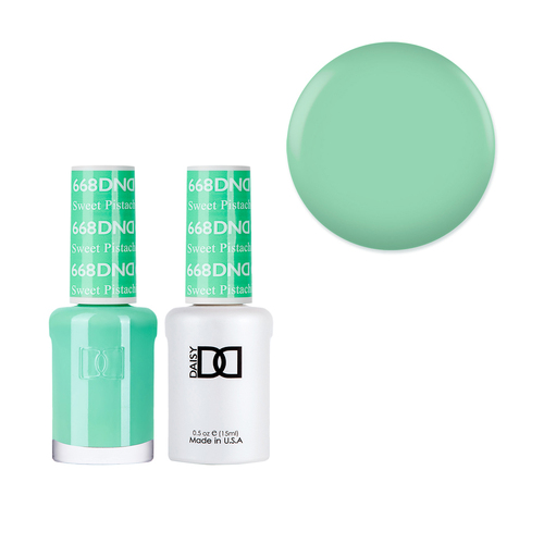 DND 668 Sweet Pistachio - Daisy Collection Gel & Lacquer Duo 15ml