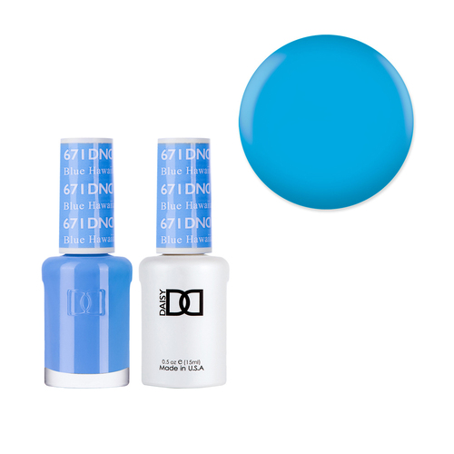 DND 671 Blue Hawaiian - Daisy Collection Gel & Lacquer Duo 15ml