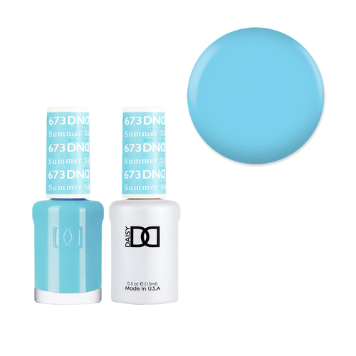 DND 673 Summer Sky - Daisy Collection Gel & Lacquer Duo 15ml