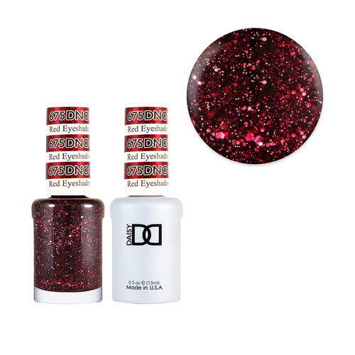 DND 675 Red Eyeshadow - Daisy Collection Gel & Lacquer Duo 15ml