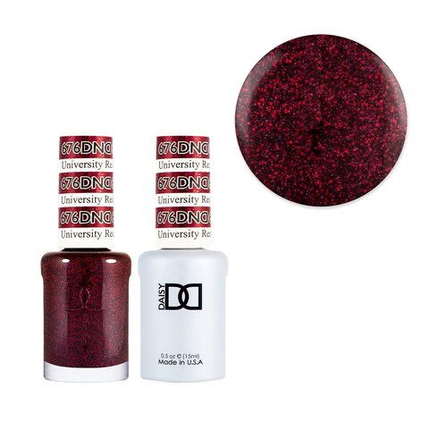 DND 676 University Red - Daisy Collection Gel & Lacquer Duo 15ml