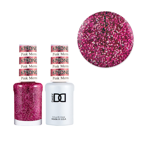 DND 679 Pink Mermaid - Daisy Collection Gel & Lacquer Duo 15ml