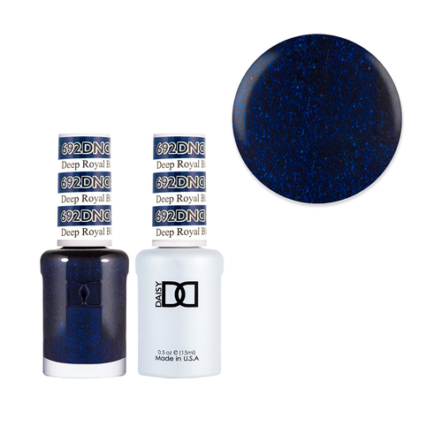 DND 692 Deep Royal Blue - Daisy Collection Gel & Lacquer Duo 15ml